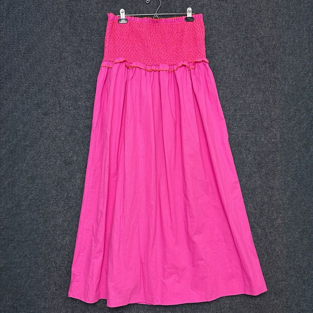 Pomander Place Tuckernuck Strapless Jessie Maxi Dress Pink Smocked XXL